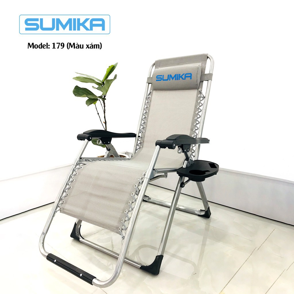 Ghế xếp thư giãn Sumika 179 (Màu xám) VẬN CHUYỂN SIÊU RẺ | BigBuy360 - bigbuy360.vn