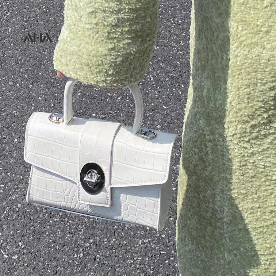 AHA OFFICIAL Túi đeo chéo AHA giả da cá sấu thời trang cho nữ