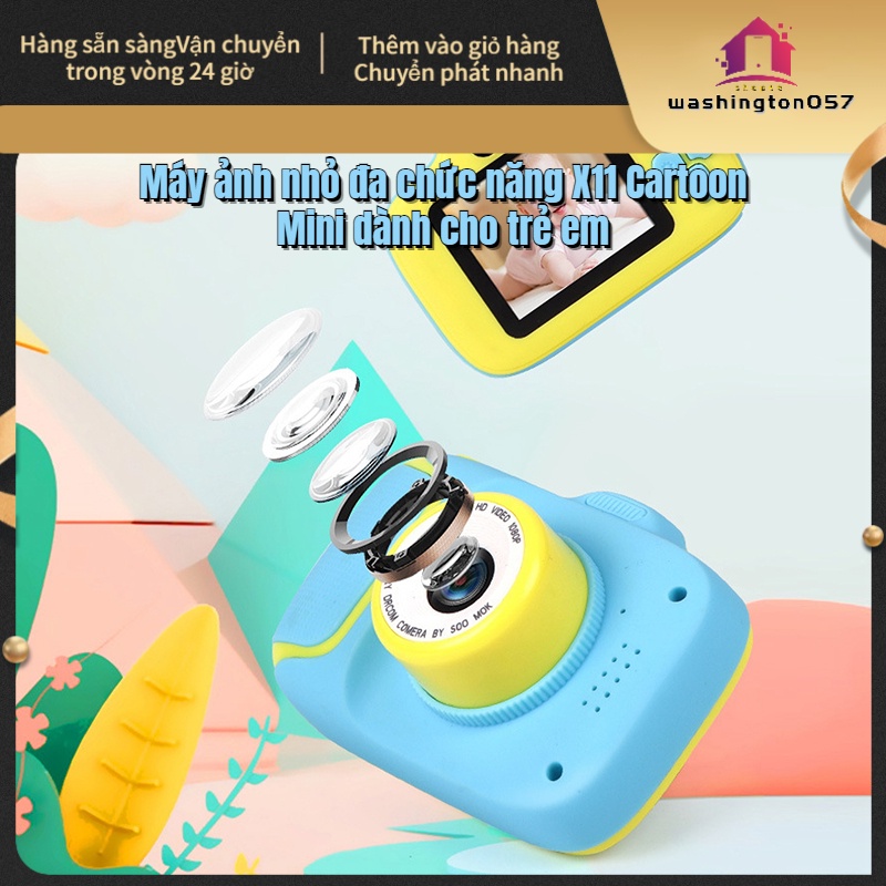Có thể bán buôn Máy Ảnh Kỹ Thuật Số Mini Màn Hình 2in Đa Năng Di Động Cho Bé washington057 Hàng giao ngay