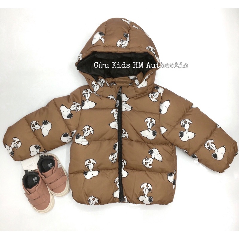 Áo khoác con SNOOPY nâu Hm