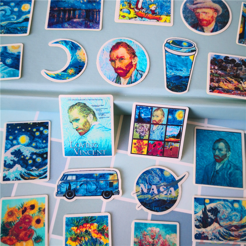 ❀ Loving Van Gogh Diary Manual Stickers ❀ 40Pcs/set DIY Album Scrapbooks Decor Stickers