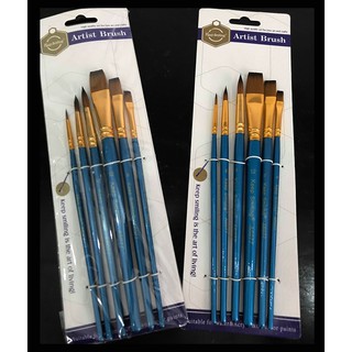 BỘ CỌ VẼ 6 CÂY CÁN XANH - BỘ CỌ NÉT 6 CÂY VẼ MÀU NƯỚC - BỘ CỌ VẼ SƠN ACRYLIC