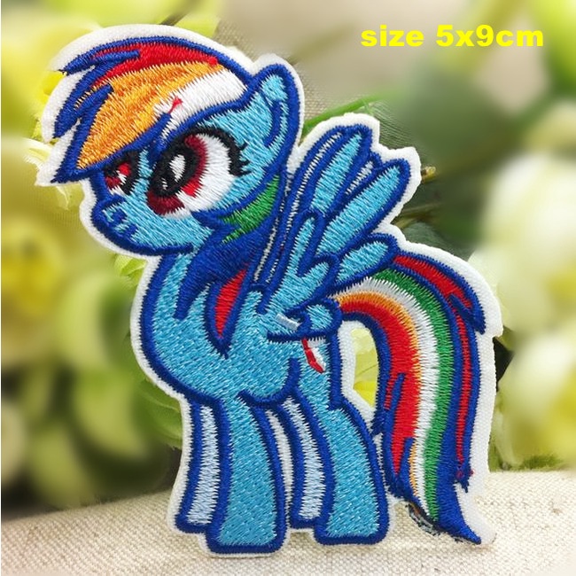 My little pony series Miếng Dán Vải Thêu Tay Màu Tím yuejiaer Mềm Mại hiếm Thêu Huy Hiệu Quần Áo Có Thể Ủi Được diy Trang Trí Điện Thoại Khách Sạn