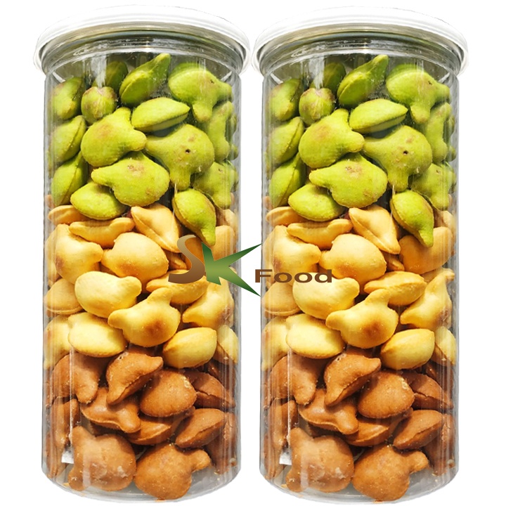 COMBO 2 HŨ BÁNH GẤU NHÂN KEM LOẠI 1 THƠM NGON HIỆU SKFOOD - MỖI HŨ 350G