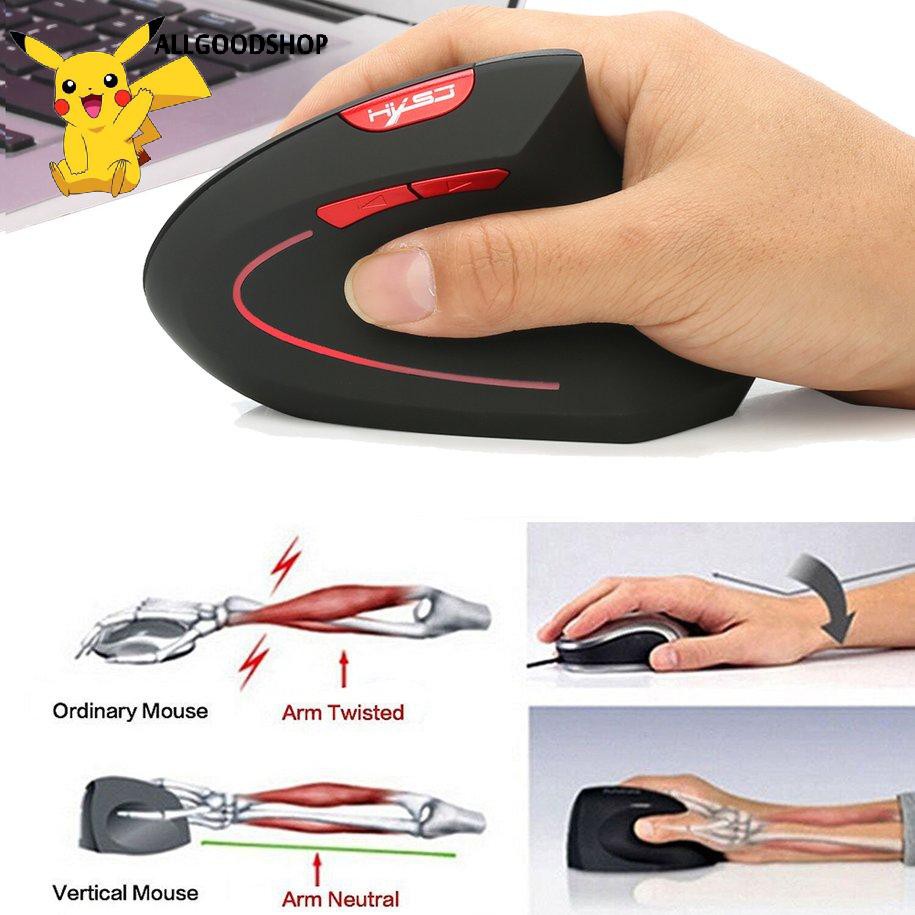 Chuột sạc Wireless Vertical Mouse 2.4G USB Optical Mice With Laptop PC Mouse