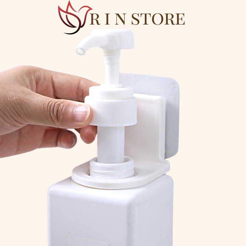Móc Dán Tường Treo Chai Dầu Gội, Sữa Tắm, Xà Phòng, Nước Rửa Tay Giá Gắn Tường Nhà Tắm, Bồn Rửa RIN