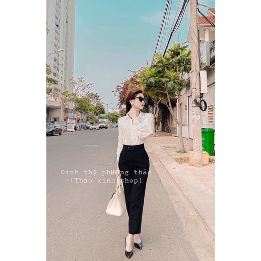 [Xả lỗ 50%] Quần Tây lưng siêu cao cúc lệch