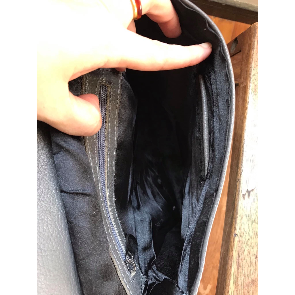 Túi đeo chéo da thật unisex