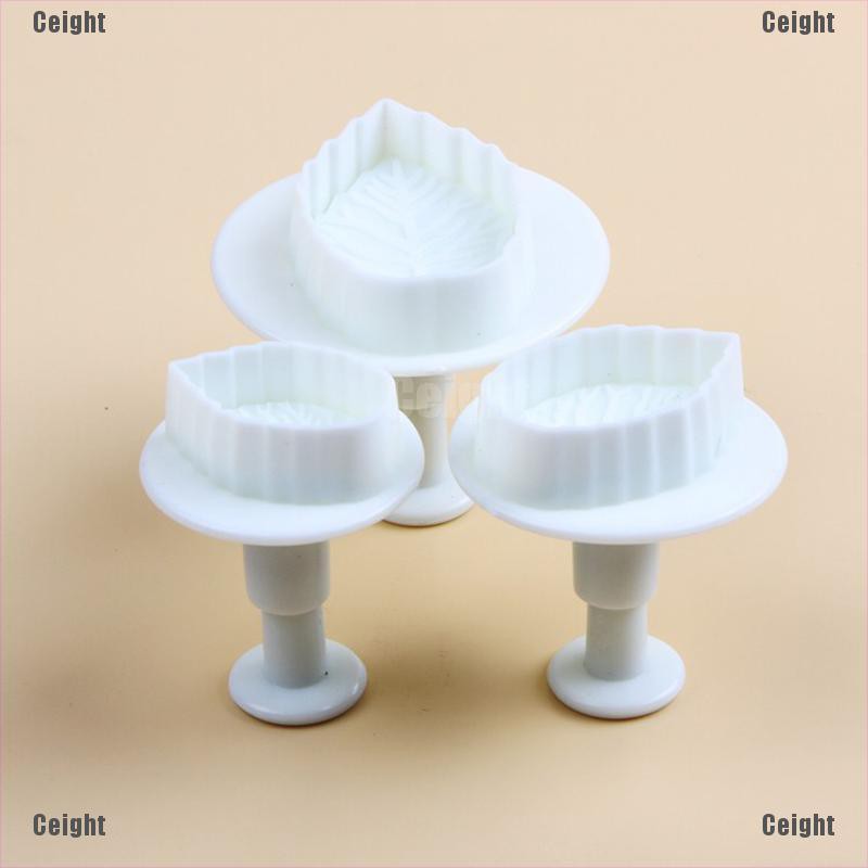 Set 3 Khuôn Cắt Bánh Tạo Hình Chiếc Lá Độc Đáo Tiện Dụng