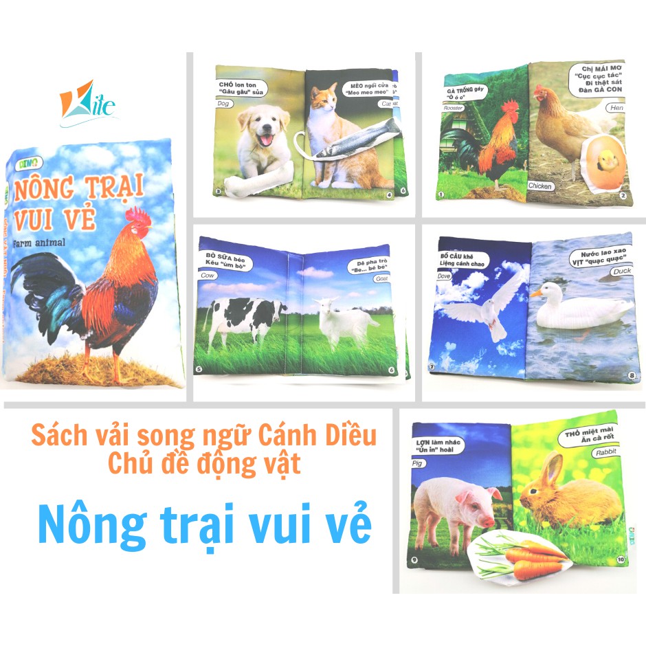 Sách vải đa tương tác Nông trại vui vẻ