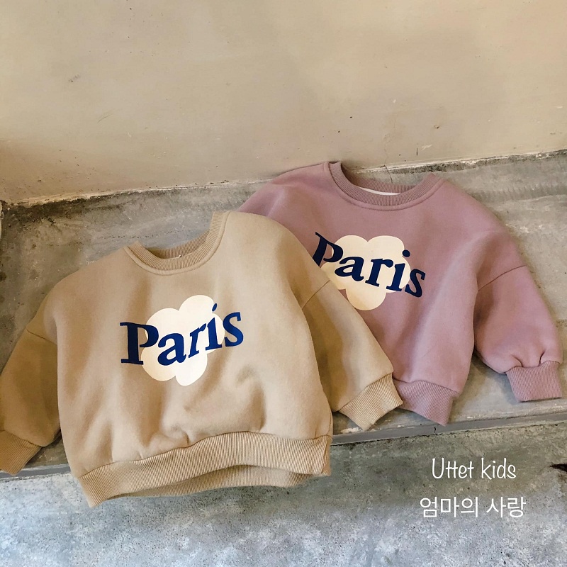 [Ảnh thật] ÁO SWEATER HÀN QUỐC PARIS  DÀNH CHO BÉ GÁI VÀ BÉ TRAI SIZE 80 ĐẾN 120 TỪ 1 ĐẾN HƠN 5 TUỔI