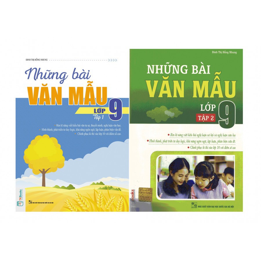 Sách - Combo Những Bài Văn Mẫu Lớp 9 (Tập 1 + 2) [MCBooks]