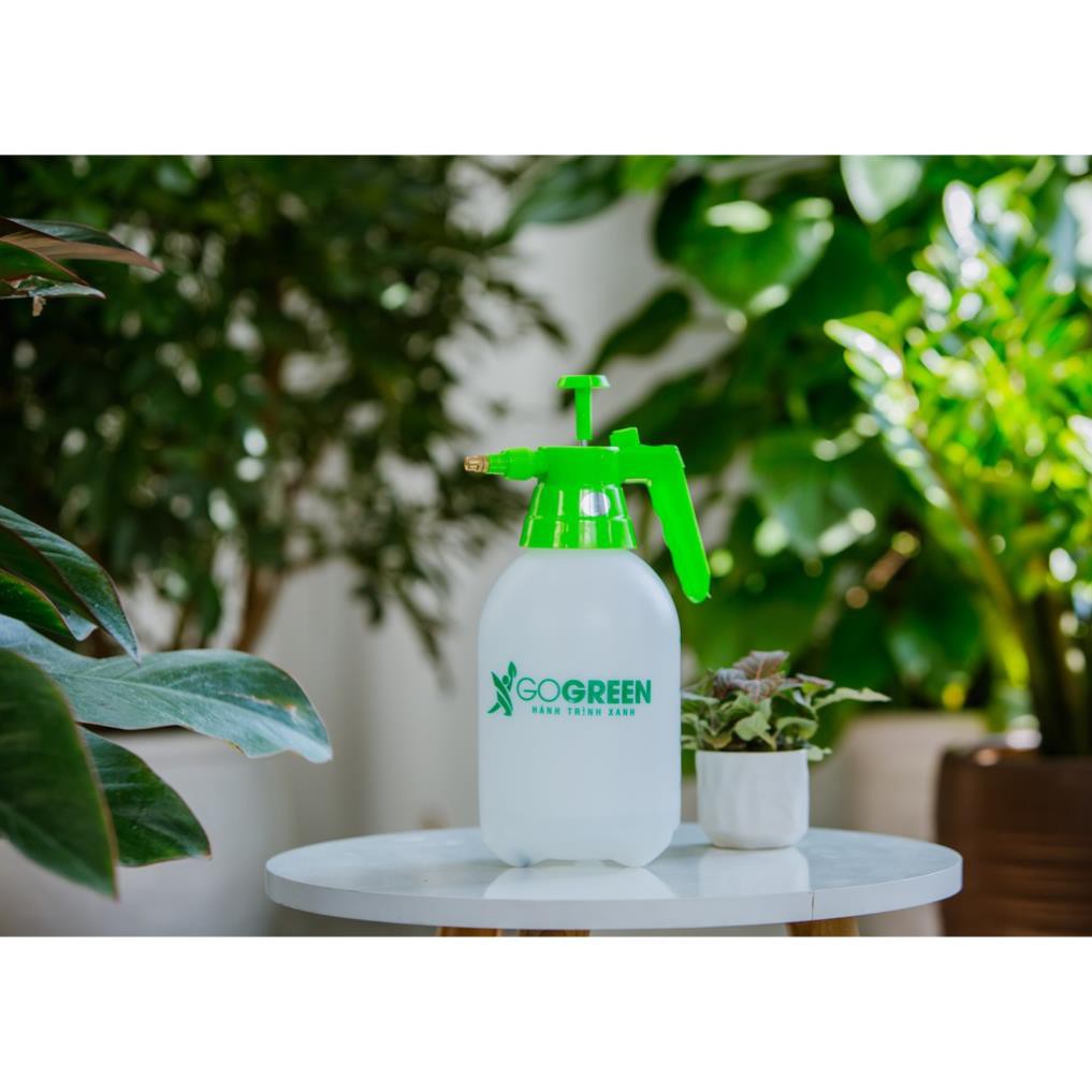 Bình Tưới Cây GoGreen 2L- Bình Xịt Nước Tưới Cây Cảnh, Cây Hoa - Nhựa PE cao cấp siêu bền màu xanh,cam