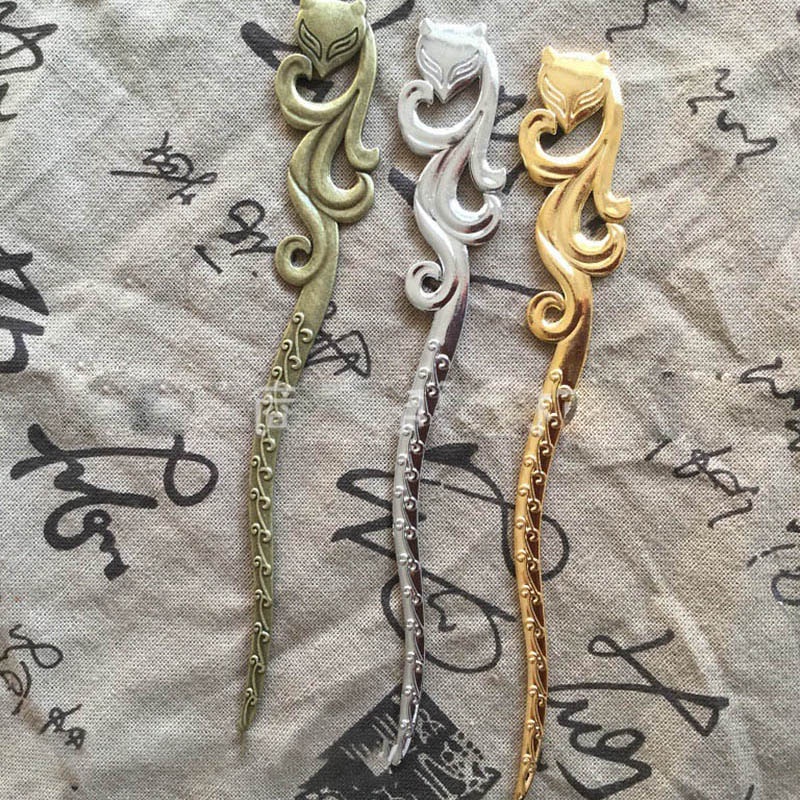 1 cán trâm cài Hồ ly 157mm nguyên liệu làm trâm làm trang sức cổ trang