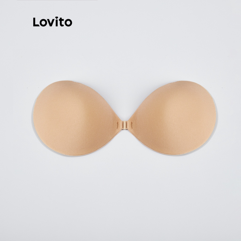 Lovito Bình thường Đẩy lên phía trước Phụ kiện đồ lót nữ có đệm lót L344L074 (Mơ / Đen)