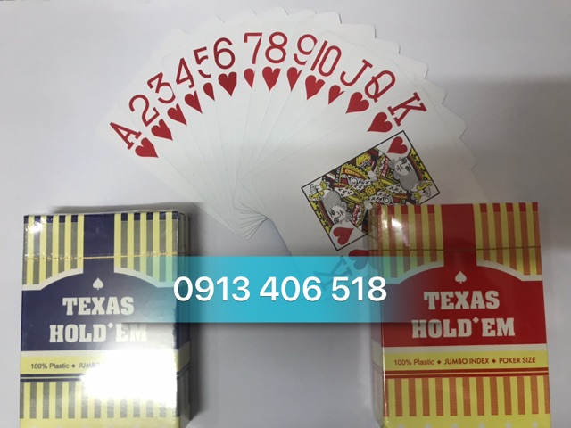 Bài nhựa Texas Hold em chơi poker giá rẻ