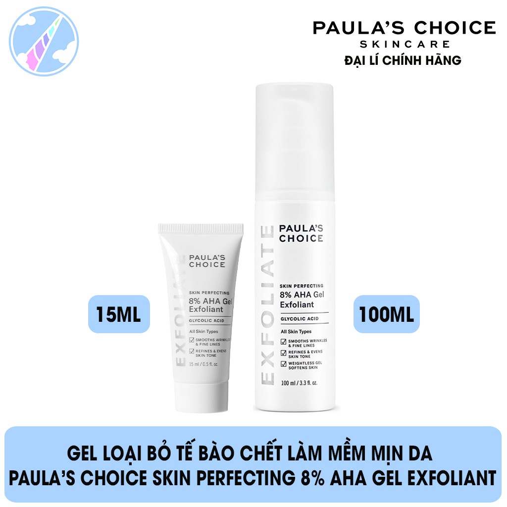 Gel Loại Bỏ Tế Bào Chết Làm Mềm Mịn Da Chứa 8% AHA Paula's Choice Skin Perfecting 8% AHA Gel Exfoliant