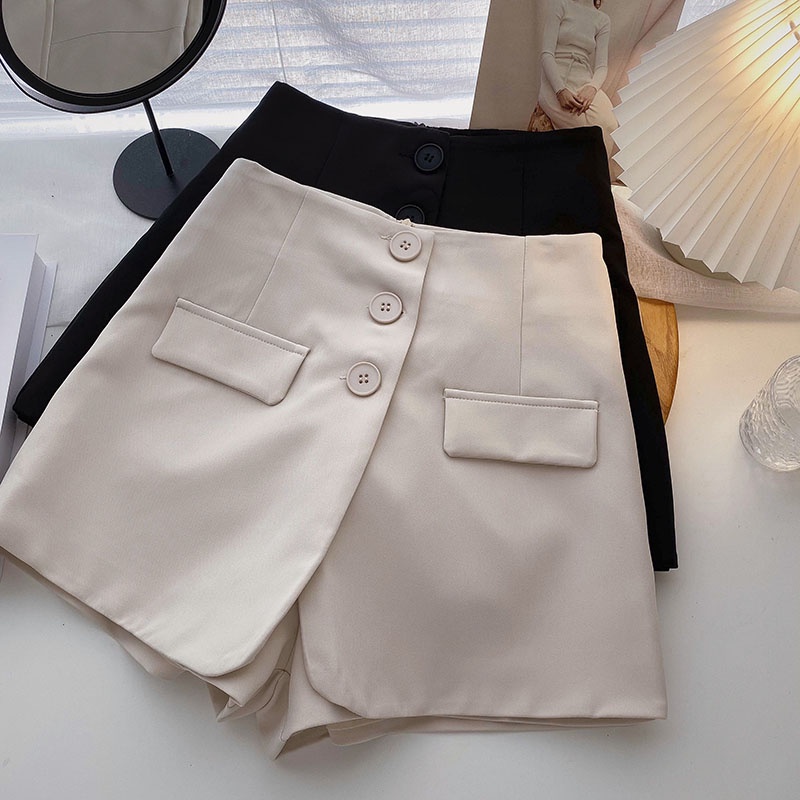 Quần short vải giả váy đính cúc ulzzang A9970