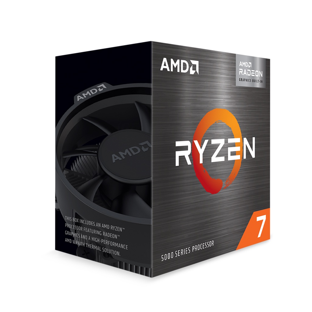 CPU AMD RYZEN 7 5700G ( 8 CORES / 16 THREAD | 3.8GHZ BOOST 4.6GHZ | 16MB CACHE | PCIE 3.0 | TDP 65W)