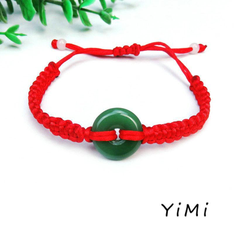 Vòng tay Jadeite dây đỏ may mắn