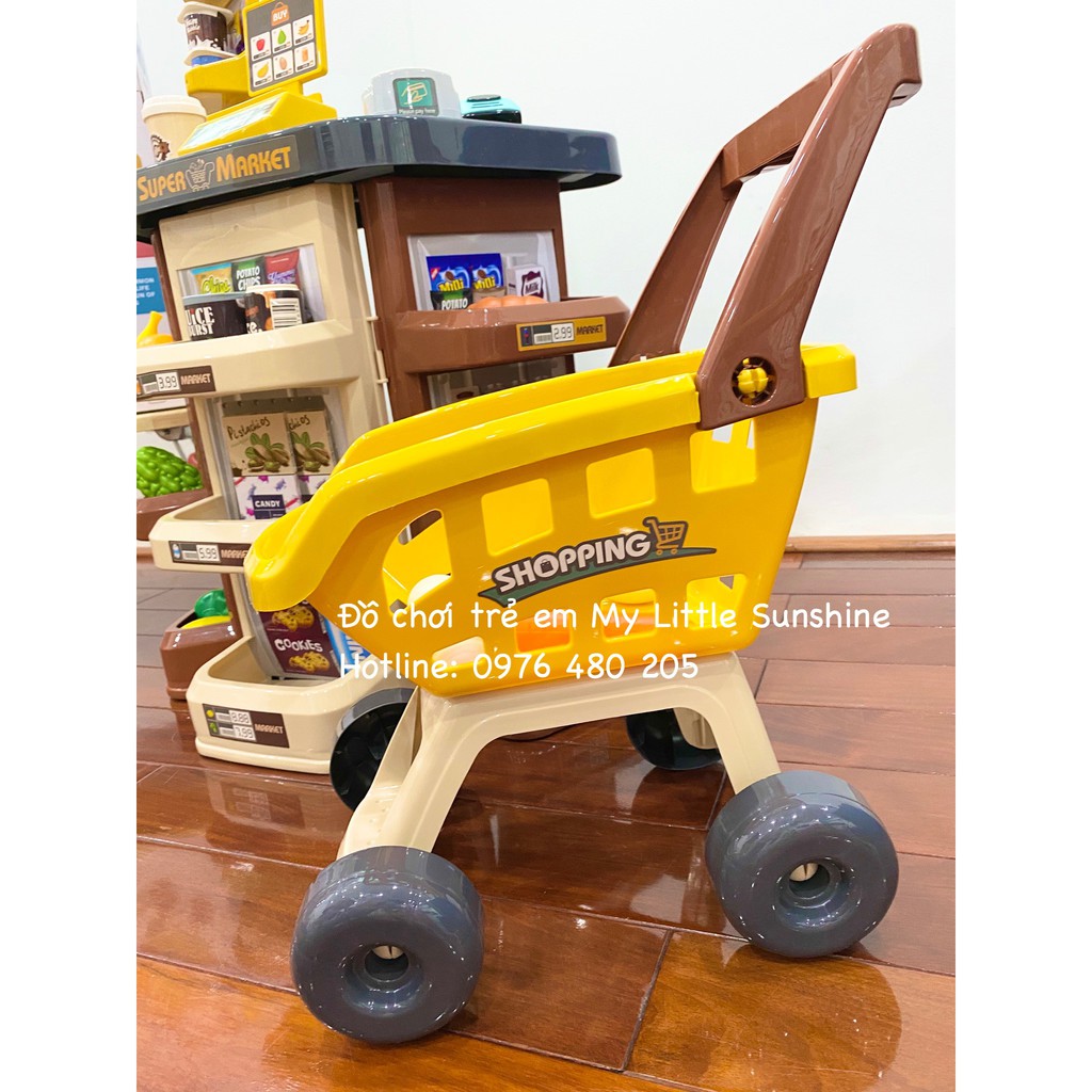 Đồ chơi quầy siêu thị có xe đẩy 47 chi tiết cho Bé