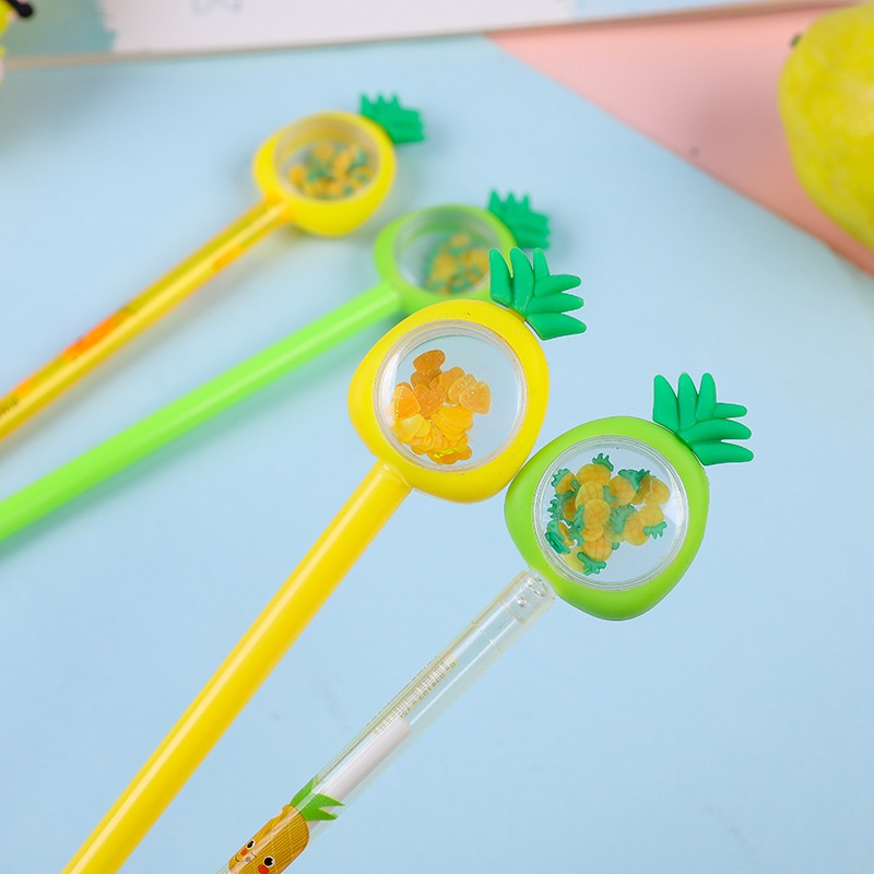 Bút gel nước hình trái dứa sequin