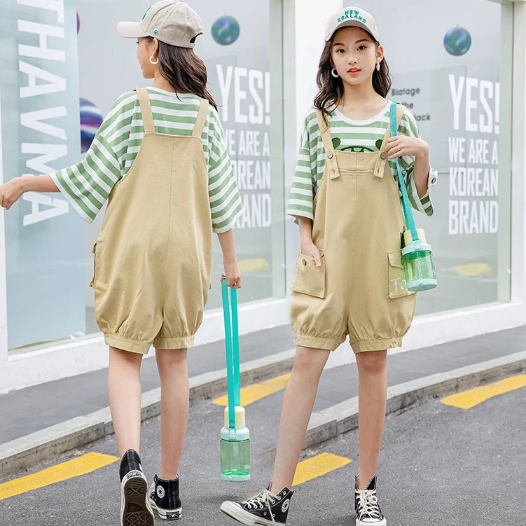 [Sẵn Hàng]♥️Set Áo+Quần Yếm Hình Thú(ảnh thật)Size S,M,L
