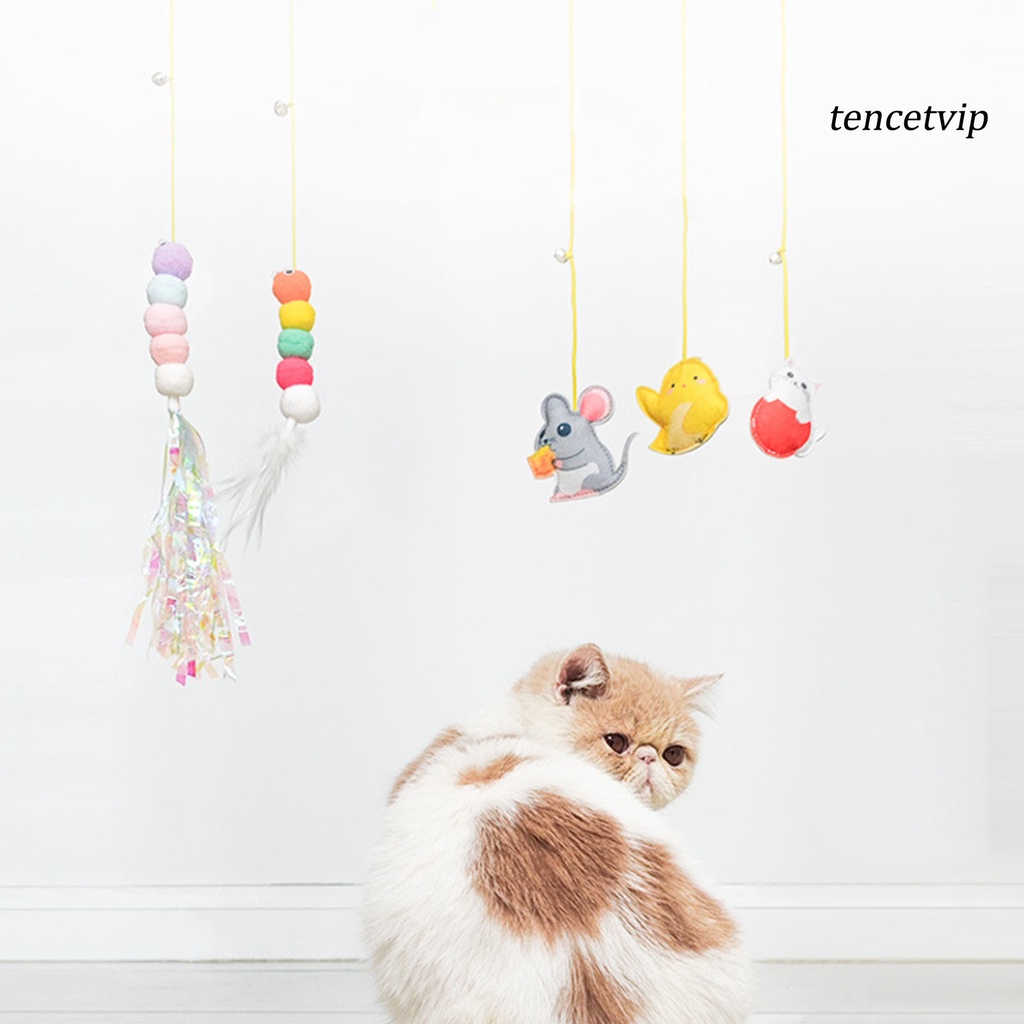 Đồ chơi dây treo bằng nylon 200cm có thể thu gọn giảm căng thẳng cho mèo cưng