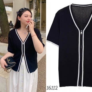 Áo len bigsize tay ngắn khóa k é o 16112