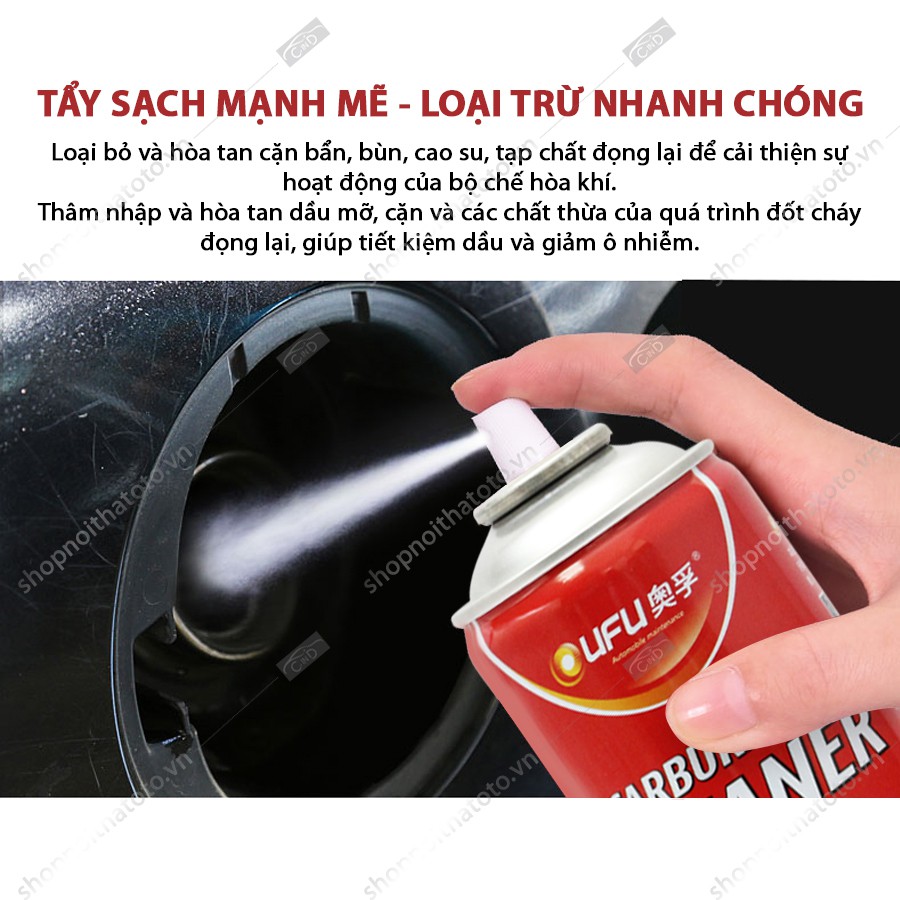 [Mã BMINC50 giảm 10% đơn 99k] Chai Xịt Vệ Sinh Bình Xăng Con OUFU AF-1107 450ml - Nhập Khẩu Chính Hãng