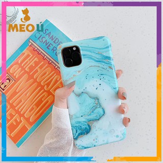 Ốp iPhone Vân Đá Cẩm Thạch Thiên Thanh iPhone 7Plus/8Plus/X/Xs Max/11/11 Pro Max - ốp iphone