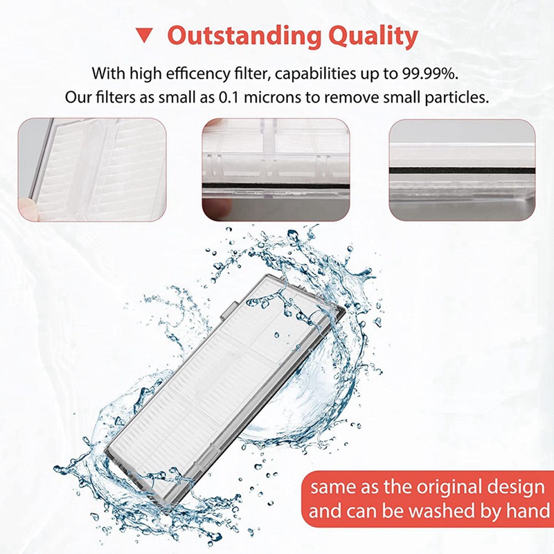 Tấm Lọc Chổi Chính Chuyên Dụng Cho Máy Hút Bụi Roborock S7 S70 S7Max T7S T7S Plus