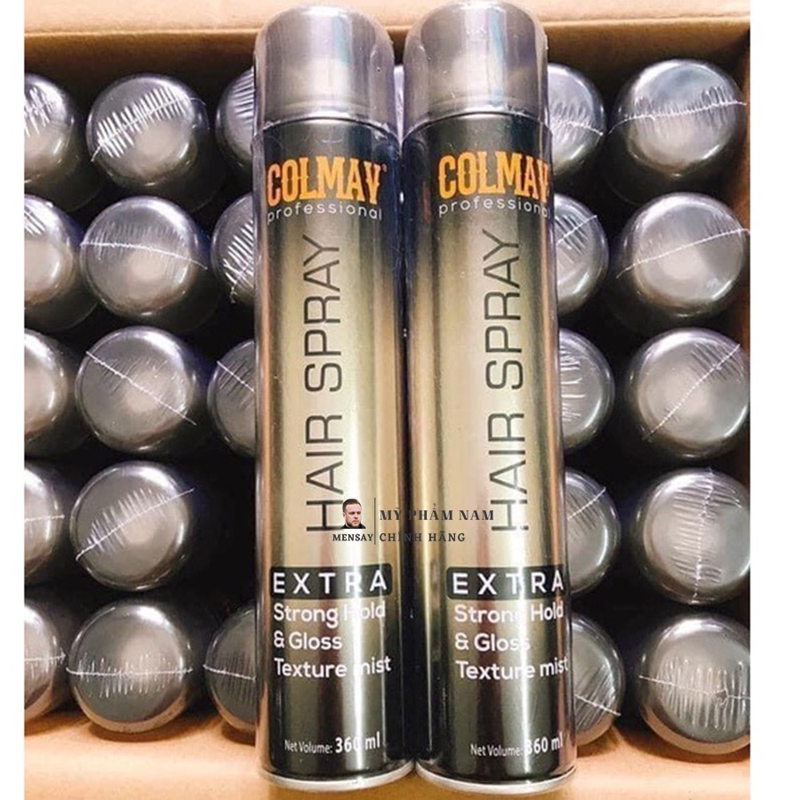 Gôm xịt tóc Colmav Professional 360ml tạo kiểu, giữ nếp cho tóc nam nữ - hàng chính hãng Colmav