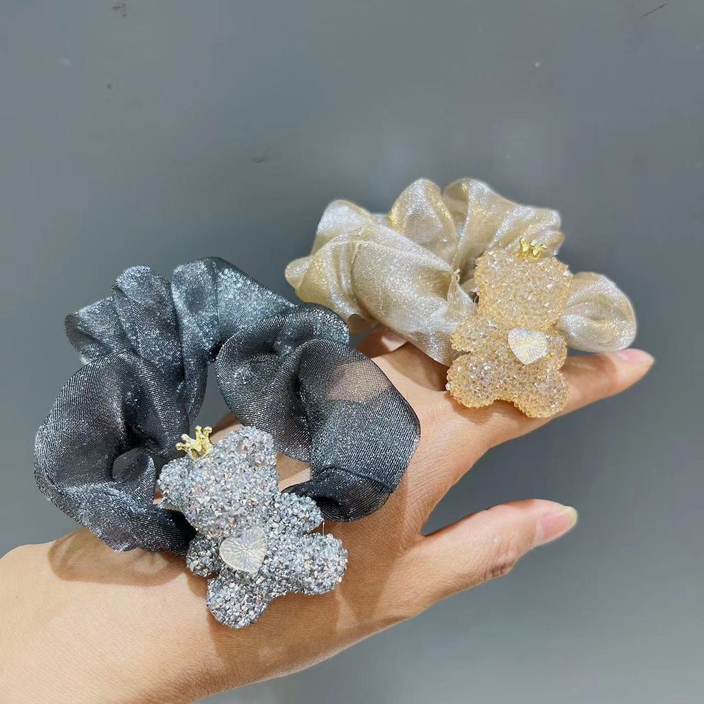 Dây Buộc Tóc Co Giãn Hình Vương Miện Đính Đá Sang Trọng 2022