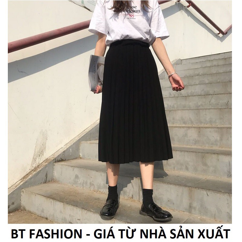 Váy Xòe Dập Ly Thời Trang BT Fashion (DÀI - Dập Ly) - VA01 - Có váy lót bên trong + Video, Hình Thật | BigBuy360 - bigbuy360.vn