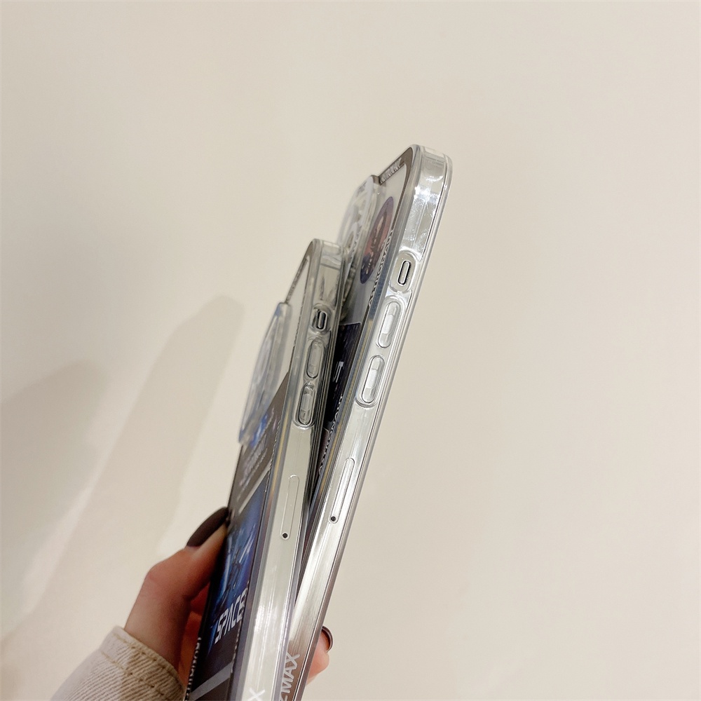 Ốp Điện Thoại Trong Suốt In Hình Tàu Không Gian Bảo Vệ camera Cho iphone 11 13 12 pro max Xs max XR 7 8 plus se2020
