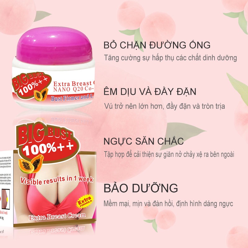 QIANSOTO Kem Nở Ngực Tăng Ngực Làm Săn Chắc Tăng Vòng 1 Hiệu Quả Enhancement Breast Cream Upsize（50g）(KB-QXT0630)