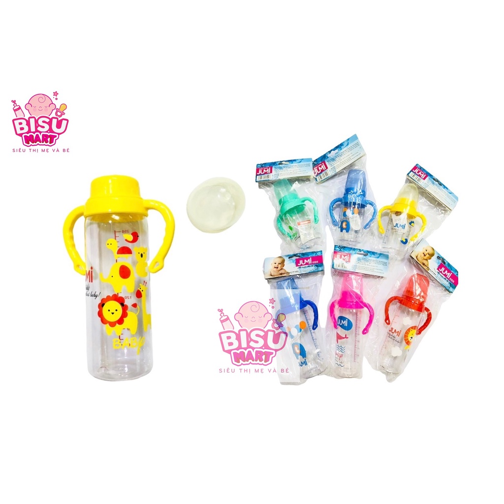 Bình sữa cổ hẹp YuMi 120ml - 240ml (có tay cầm)
