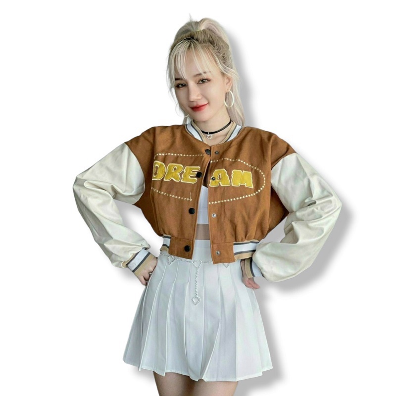 Áo Khoác BOMBER Nữ DREAM Form Lỡ [ HÀNG BAO CHẤT VẢI ]  - ĐĂNG QUANG FASHION