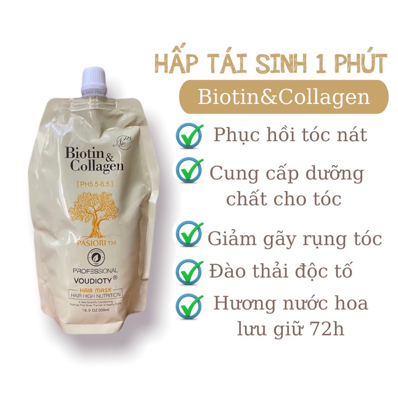 Dầu hấp ủ tái tạo nang tóc và phục hồi tóc BIOTIN PLUS 500ml ( New 2022 )