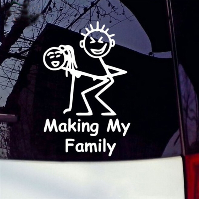 Miếng Sticker Dán Chống Nước Thiết Kế Chữ My Family Dùng Để Trang Trí Xe Hơi Tiện Dụng