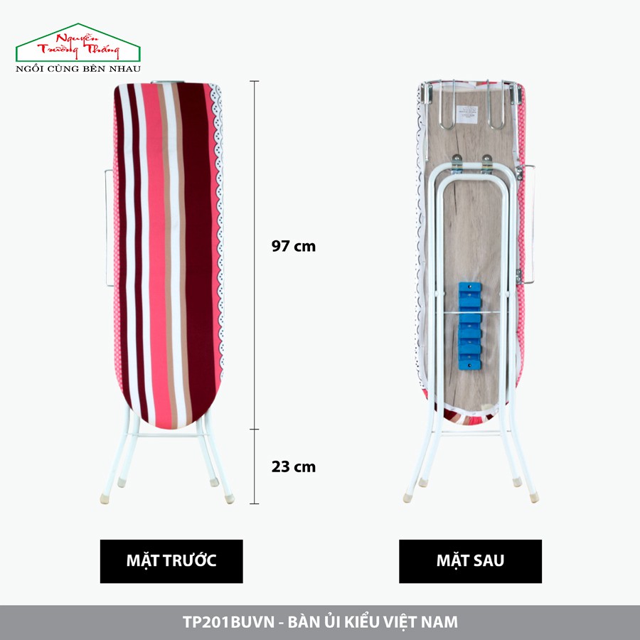 Bàn để ủi kiểu đứng 30x97cm Nguyễn Trường Thắng | Ironing board 30x97cm steel frame