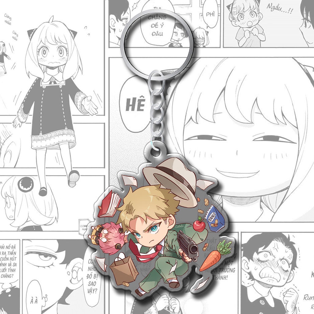Móc khóa Anya Forger anime Spy x Family Thegioipuzzle bằng mica bền đẹp FASF