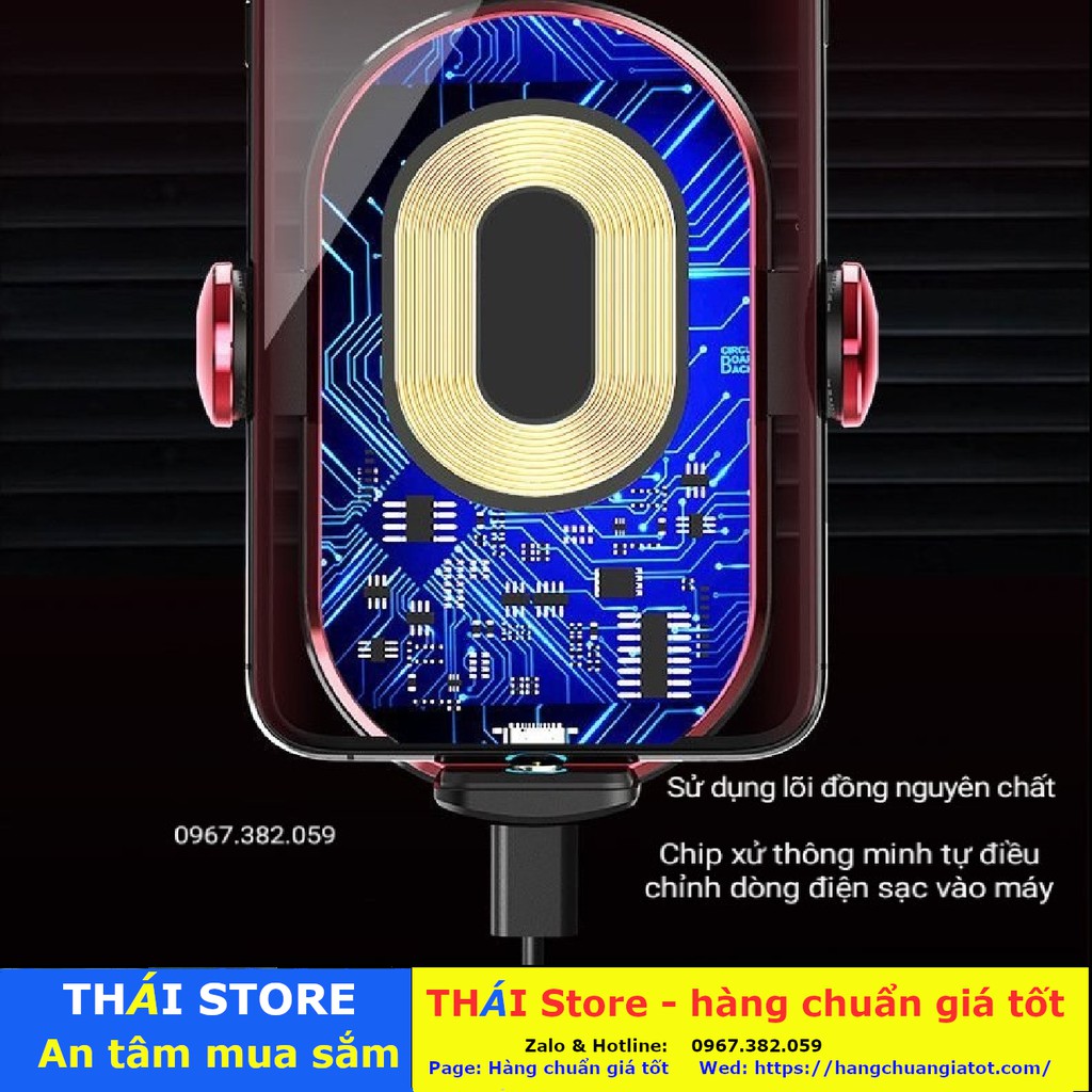 Kẹp  điện thoại kiêm sạc không dây ô tô 15W- Magic Clip V30S cao cấp cực đẹp giá gốc  - Bảo hành 6 tháng