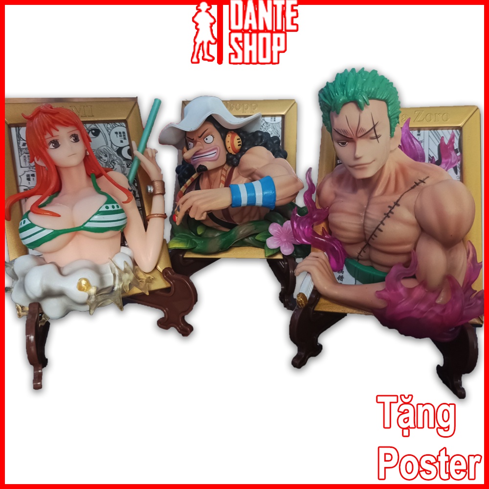 Mô Hình One Piece Bán Thân Nhân Vật Zoro, Nami, Usop 11cm