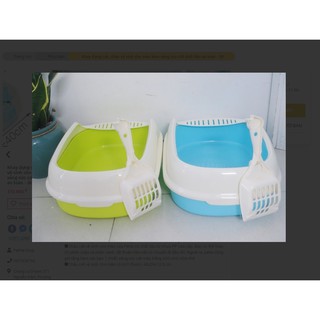KHAY CÁT VỆ SINH CHO MÈO THÚ CƯNG BÉ NHỰA DẺO CHẮC CHẮN CÓ KÈM XẺNG