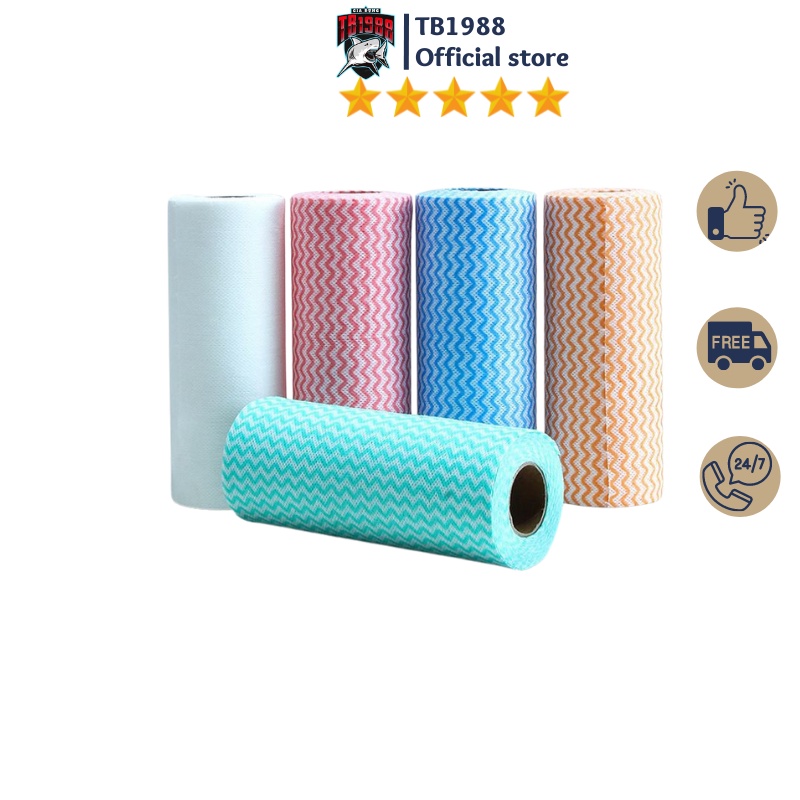 Cuộn khăn vải không dệt lau nhà bếp đa năng 21x20cm ( 50 chiếc)