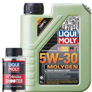 Combo dầu nhớt Liqui Moly 5w30 - 1L + Dung dịch làm sạch buồng đốt Liqui Moly 4T Additive Shooter - Carbon Cleaner 80ml