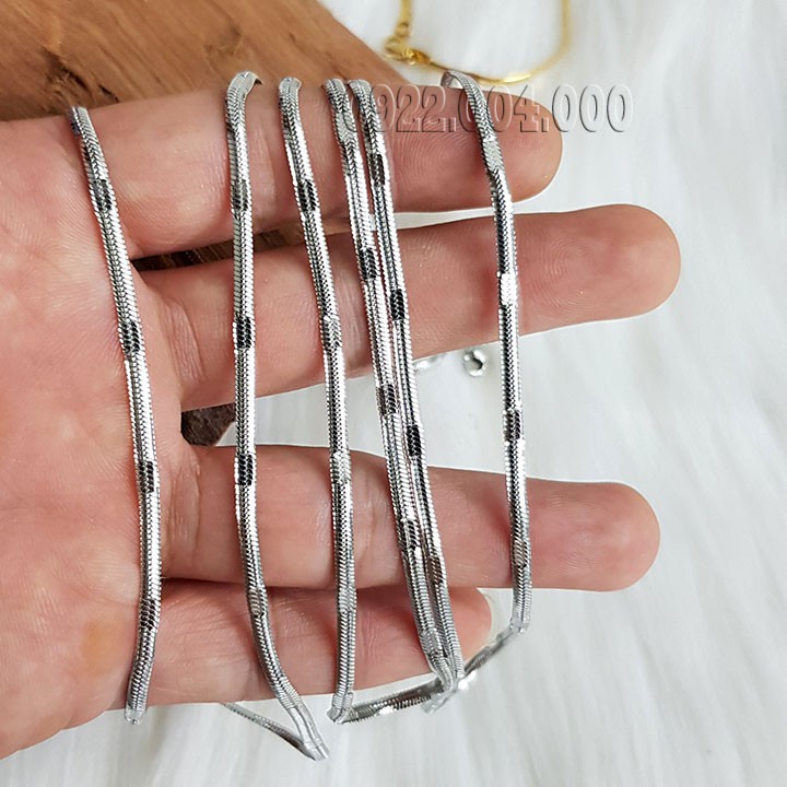 Dây chuyền nữ, dây chuyền nam dẹp dập khúc DZ1747