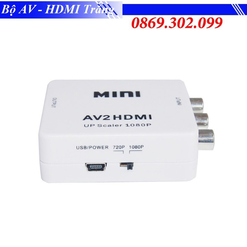 Bộ chuyển đổi AV sang HDMI Full HD 1080p Trắng